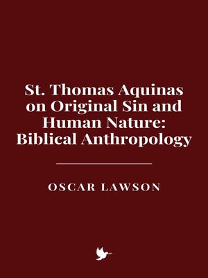 cover image of St. Thomas Aquinas on Original Sin and Human Nature